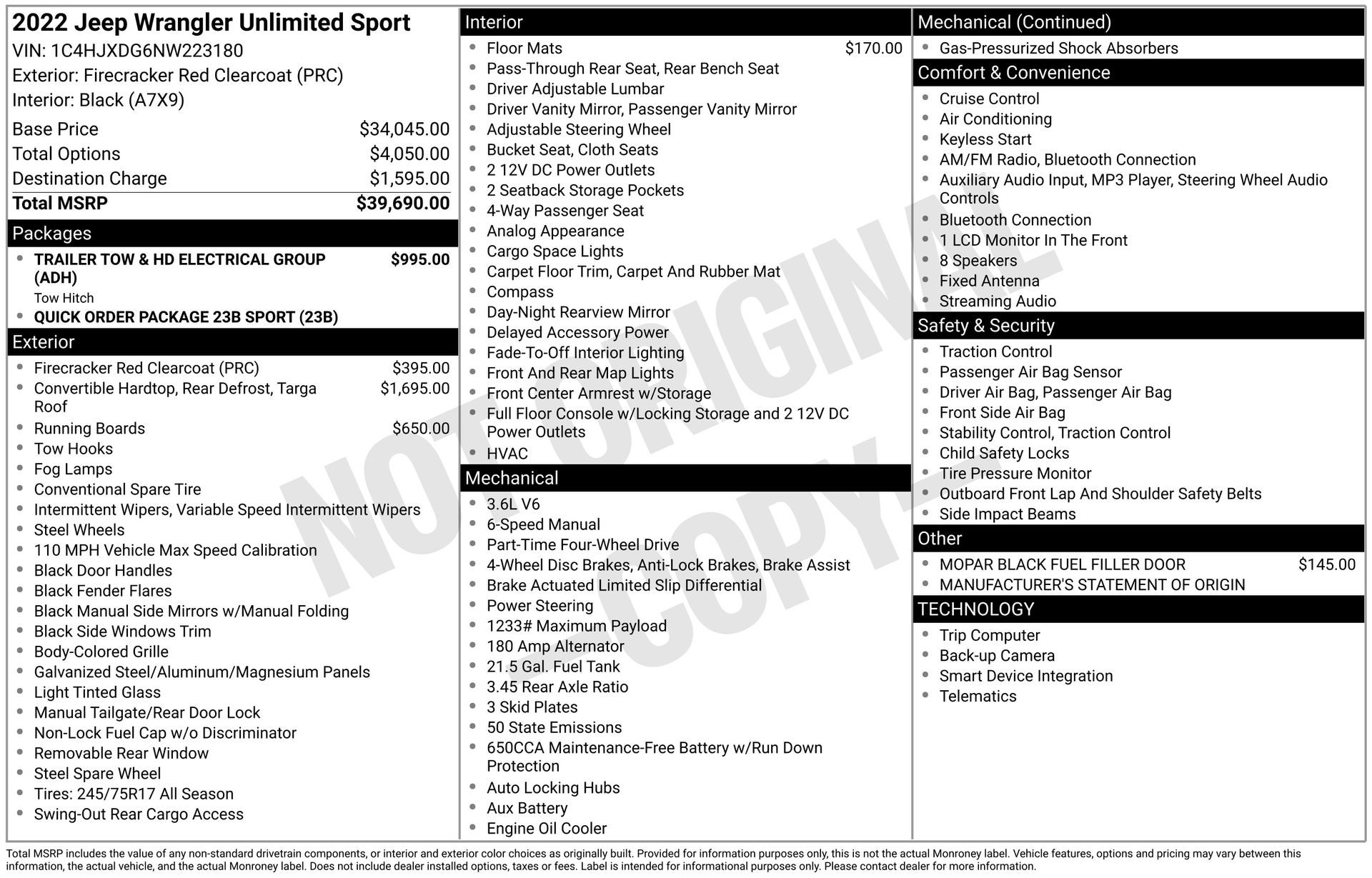 2022 Jeep Wrangler Unlimited Sport 4x4