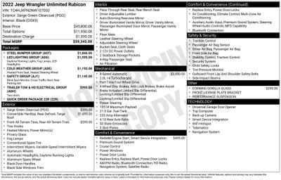 2022 Jeep Wrangler Unlimited Rubicon 4x4