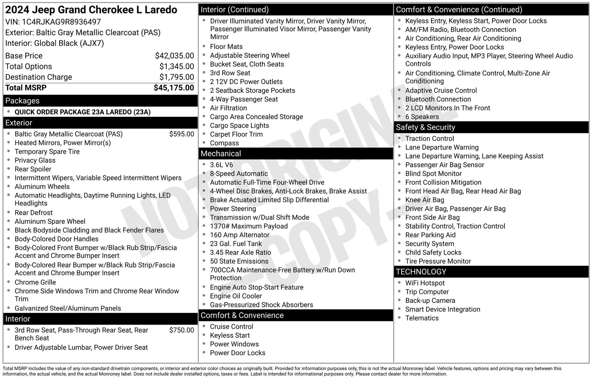 2024 Jeep Grand Cherokee L Laredo 4x4