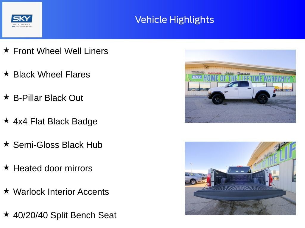 2024 RAM 1500 Classic Warlock Crew Cab 4x4 5'7' Box