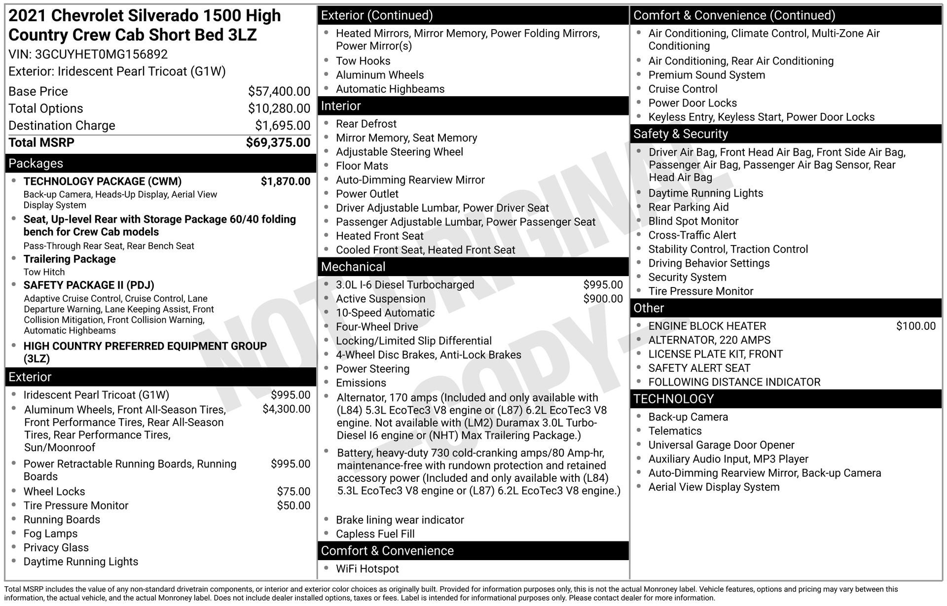 2021 Chevrolet Silverado 1500 High Country