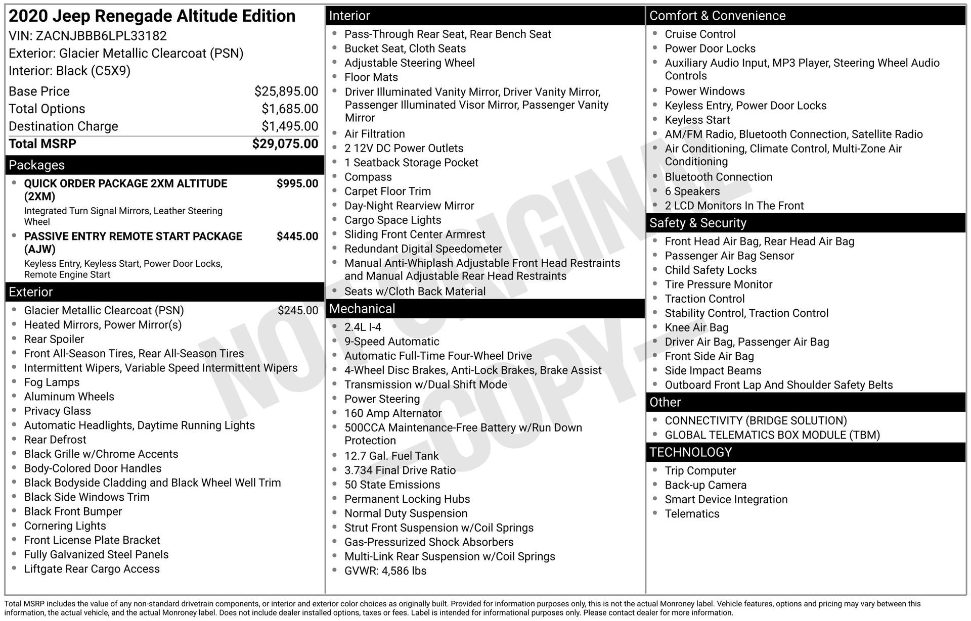 2020 Jeep Renegade Altitude