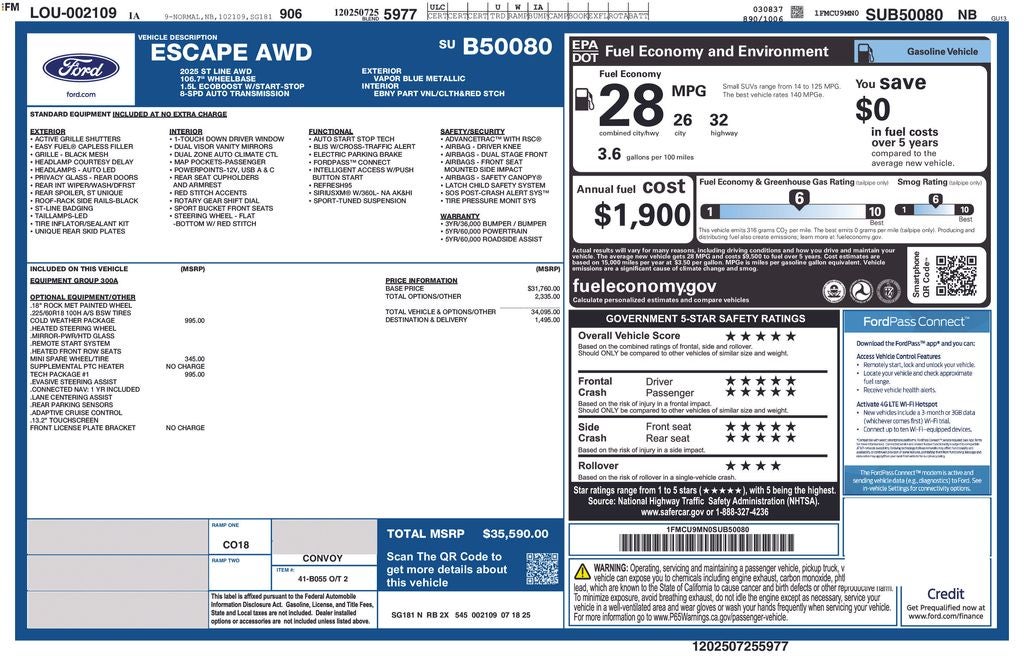 2025 Ford Escape ST-Line