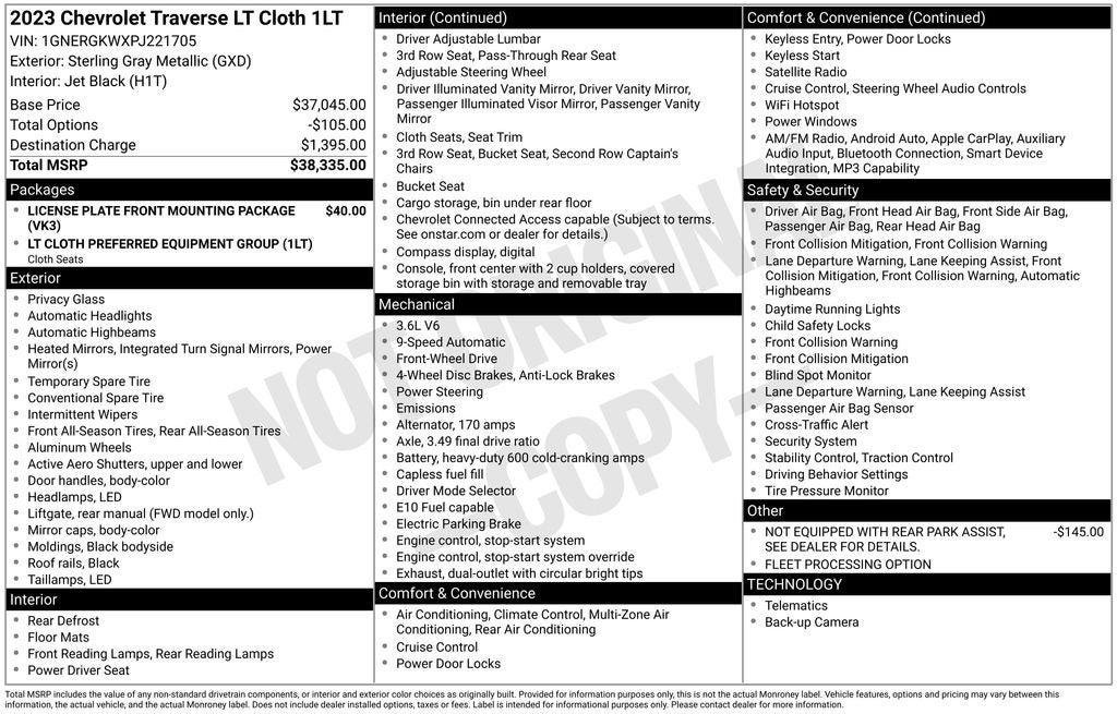 2023 Chevrolet Traverse LT 1LT