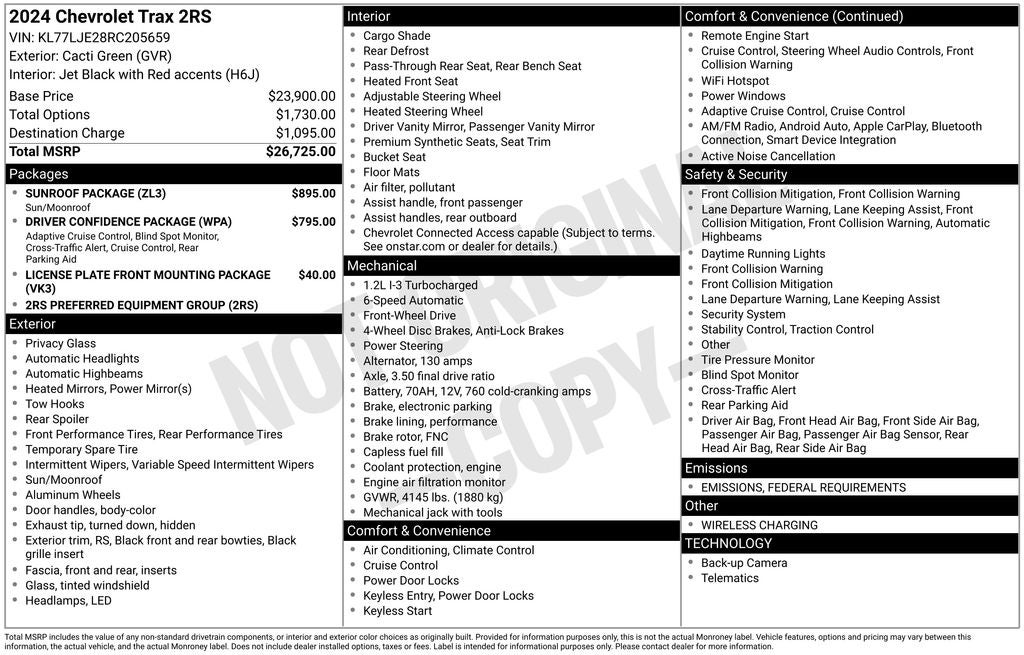 2024 Chevrolet Trax 2RS